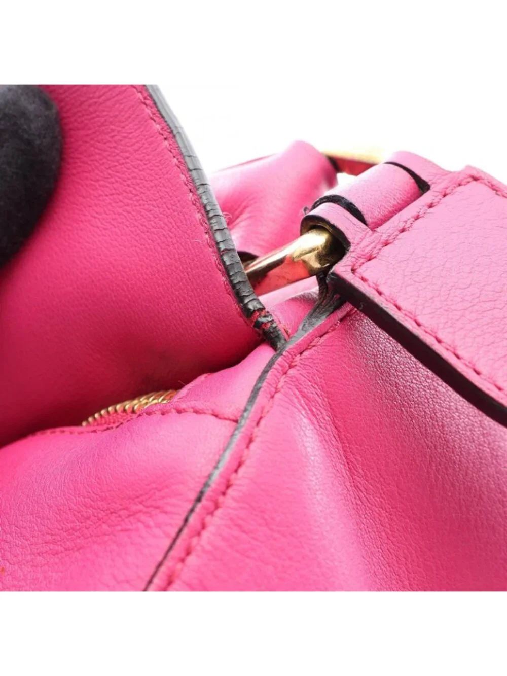 Loewe Handbag Puzzle Bag 2-Way Magenta Leather